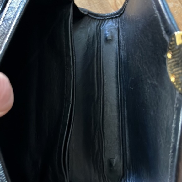 vintage D Brev Alligator Leather black & rust brown Crossbody - Picture 4 of 13